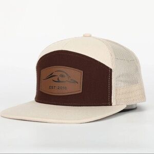 American Flyway Waterfowl Leather Patch 7 Panel Trucker Hat